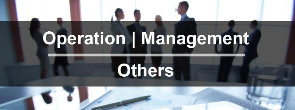 Management and Operations